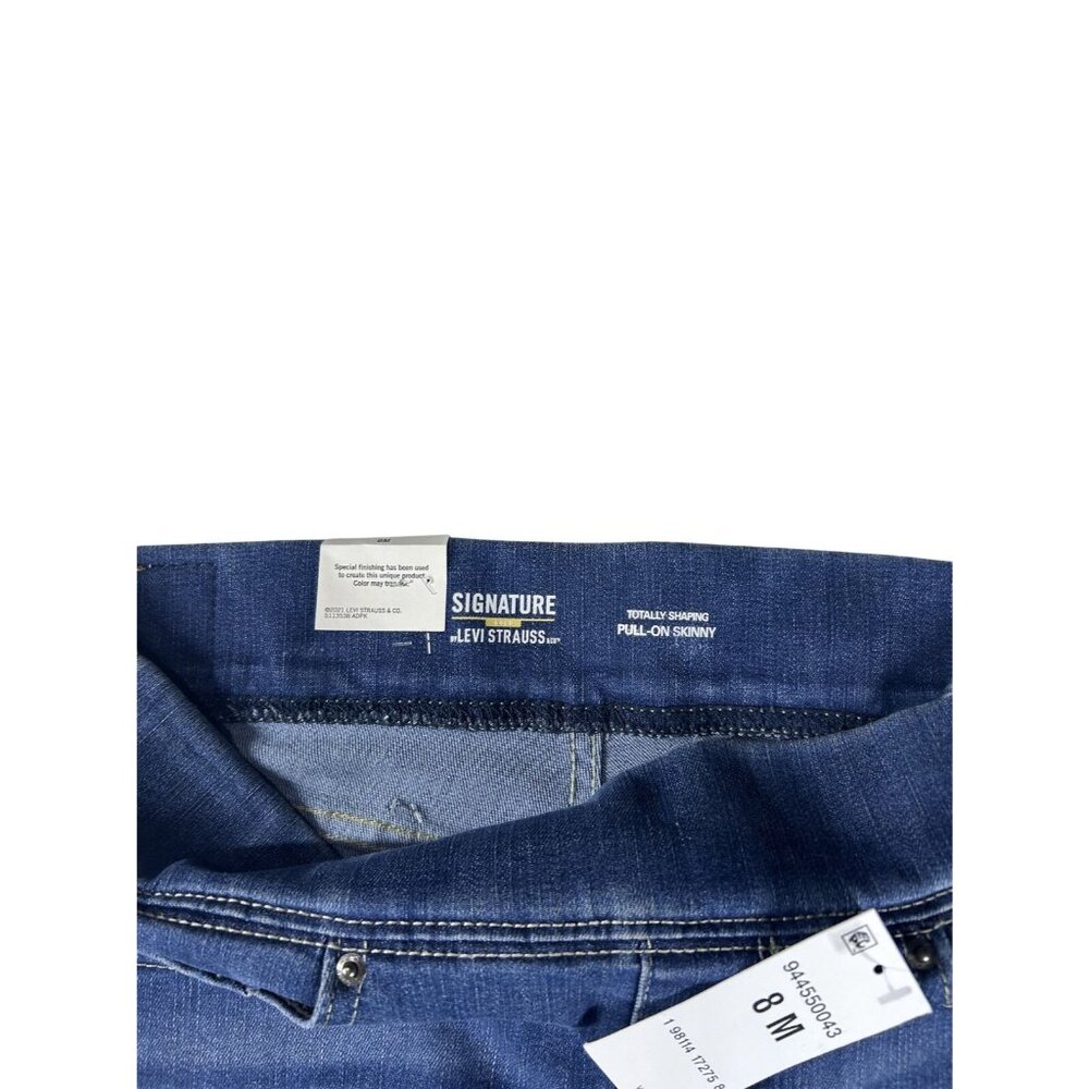 Levi Signature Pull-On Skinny Fit Jeans Women's‎ 8 Blue Denim Total Shaping NEW - Picture 11 of 12